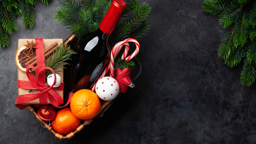 transporte de cestas de natal